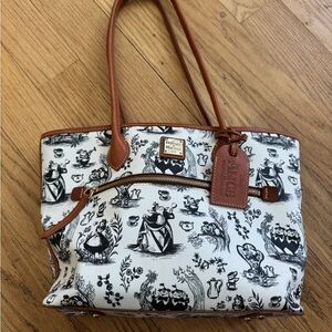 Dooney & Bourke Whimsical White and Brown Tote